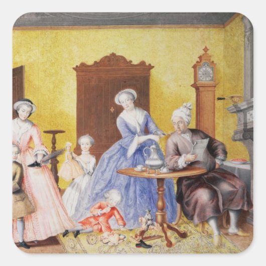 Weihnachten im königlichen Haushalt der Kaiserin Quadratischer Aufkleber (Vorderseite)