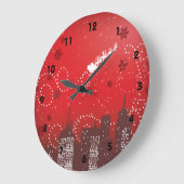 Weihnachten im kundengerechten städtischen der große wanduhr (Winkel)