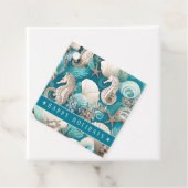 Weihnachten im küstennahen Seepferd Muster#4 ID100 Geschenkanhänger (Beispiel)