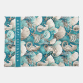 Weihnachten im küstennahen Seepferd Muster#4 ID100 Geschirrtuch (Horizontal)