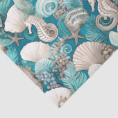 Weihnachten im küstennahen Seepferd Muster#4 ID100 Seidenpapier (Detail)