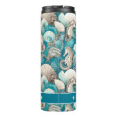 Weihnachten im küstennahen Seepferd Muster#4 ID100 Thermosbecher (Rückseite)