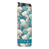 Weihnachten im küstennahen Seepferd Muster#4 ID100 Thermosbecher (Nach rechts gedreht)