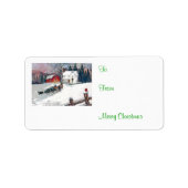 Weihnachten im Land Adressaufkleber (Vorne)