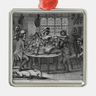 Weihnachten im Land Silbernes Ornament