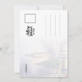 Weihnachten im Londoner Big Ben Watercolor Einladung (Rückseite)