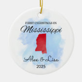 Weihnachten im Mississippi Staat Ornament (Vorne)