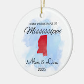 Weihnachten im Mississippi Staat Ornament (Links)