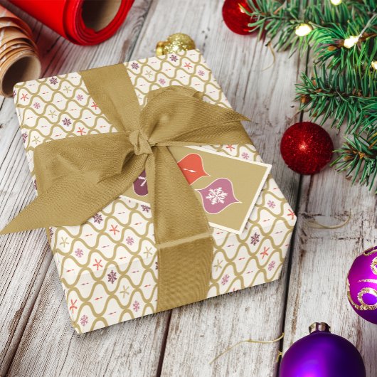 Weihnachten im Mittelalter Schneeflocken Geschenkpapier Set