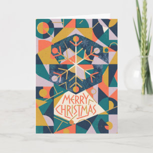 Weihnachten im mittleren Jahrhundert geometrische Karte