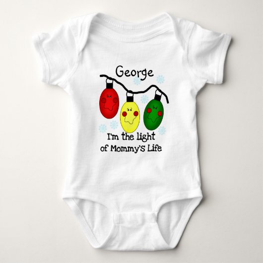 Weihnachten im Mommy Life Personalisiert Baby Strampler (Vorderseite)