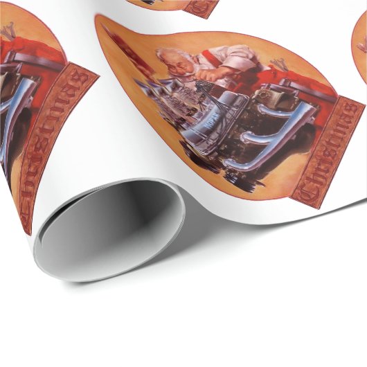 Weihnachten im Mopar Geschenkpapier (Rolleneckpunkt)