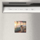 Weihnachten im Mops - Feierliche Hochzeit Magnet (In Situ (Geschirrspüler))