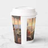 Weihnachten im Mops - Feierliche Hochzeit Pappbecher (Links)