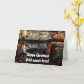 Weihnachten im Narrowboat Karte (Gelbe Blume)