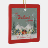 Weihnachten im New Zuhause Winter Village Keramikornament (Rechts)