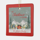 Weihnachten im New Zuhause Winter Village Keramikornament (Links)