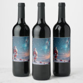 Weihnachten im Nordpol Weinetikett (Flaschen)