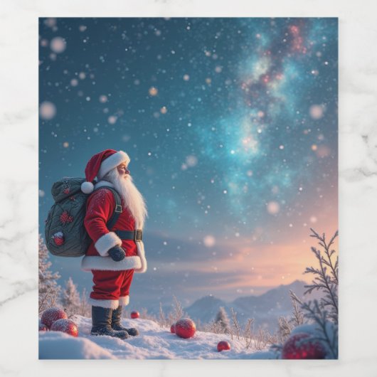 Weihnachten im Nordpol Weinetikett (Einzelnes Label)