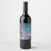 Weihnachten im Nordpol Weinetikett (Vorderseite)