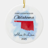 Weihnachten im Oklahoma Staat Ornament (Vorne)