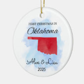 Weihnachten im Oklahoma Staat Ornament (Links)