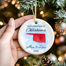 Weihnachten im Oklahoma Staat Ornament