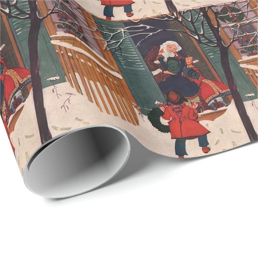 Weihnachten im Oma-Haus Geschenkpapier (Rolleneckpunkt)