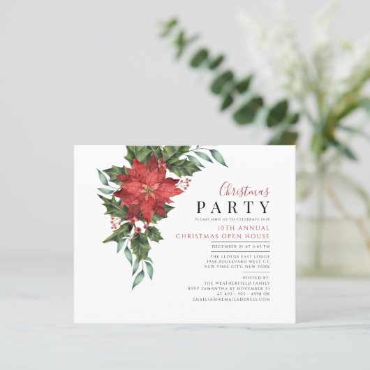 Weihnachten im Open House Einladung (Stehend Vorderseite)