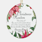 Weihnachten im Paradies-Foto Keramik Ornament (Links)