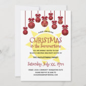 Weihnachten im Party der Sommerzeit-GRILLEN Einladung (Vorderseite)