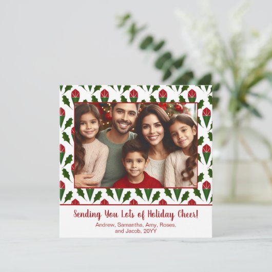 Weihnachten im personalisierten Foto, Holly (Stehend Vorderseite)