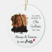 Weihnachten im personalisierten Foto Keramik Ornament (Links)