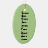 Weihnachten im phonetischen Alphabet Ornament (Rechts)