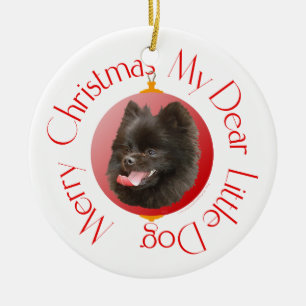 Weihnachten im Pomeranian Keramikornament