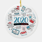 Weihnachten im Quarantäne Funny 2020 Keramik Ornament (Hinten)