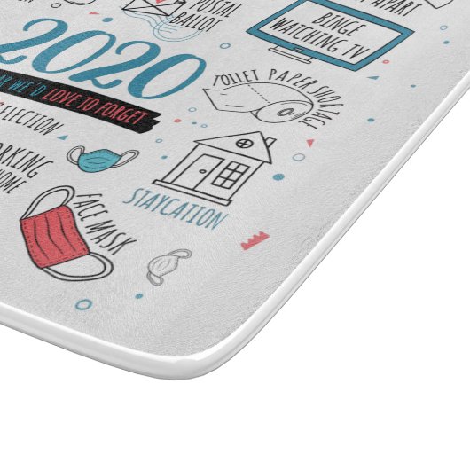 Weihnachten im Quarantäne Funny 2020 Schneidebrett (Ecke)