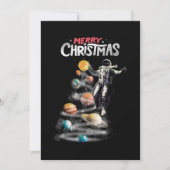 Weihnachten im Raumsonarsystem Astronaut Einladung (Vorderseite)