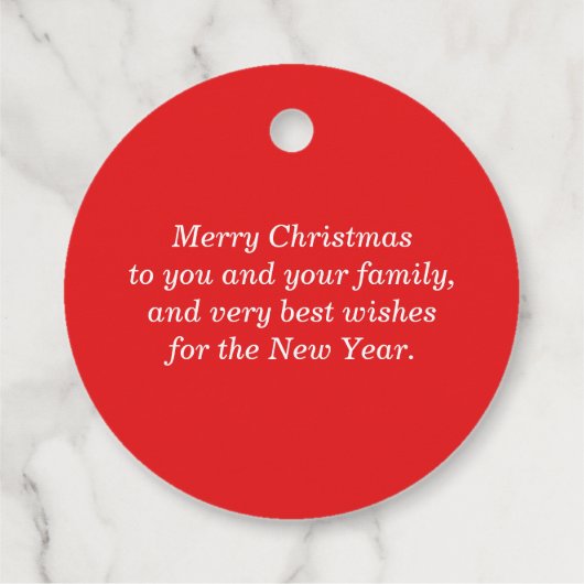 Weihnachten im Retro Santa Claus Custom 1950 Vinta Geschenkanhänger (Rückseite)