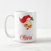 Weihnachten im Retro Santa Claus Custom 1950 Vinta Kaffeetasse (Links)