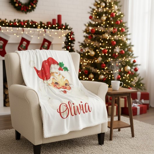 Weihnachten im Retro Santa Claus Custom 1950 Vinta Sherpadecke