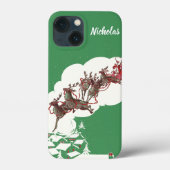 Weihnachten im Retro Santa Claus Sleigh Case-Mate iPhone Hülle (Rückseite)