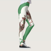 Weihnachten im Retro Santa Claus Sleigh Leggings (Rechts)