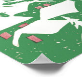 Weihnachten im Retro Santa Claus Sleigh Poster (Ecke)