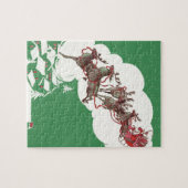 Weihnachten im Retro Santa Claus Sleigh Puzzle (Horizontal)