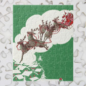Weihnachten im Retro Santa Claus Sleigh Puzzle