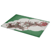 Weihnachten im Retro Santa Claus Sleigh Schneidebrett (Ecke)