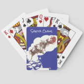 Weihnachten im Retro Santa Claus Sleigh Spielkarten (Rückseite)