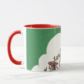 Weihnachten im Retro Santa Claus Sleigh Tasse (Links)