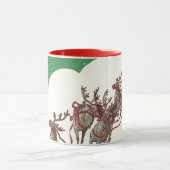 Weihnachten im Retro Santa Claus Sleigh Tasse (Zentrum)